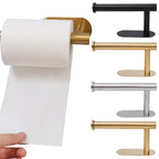 Self Adhesive Toilet Paper Holder Gold Stainless Steel