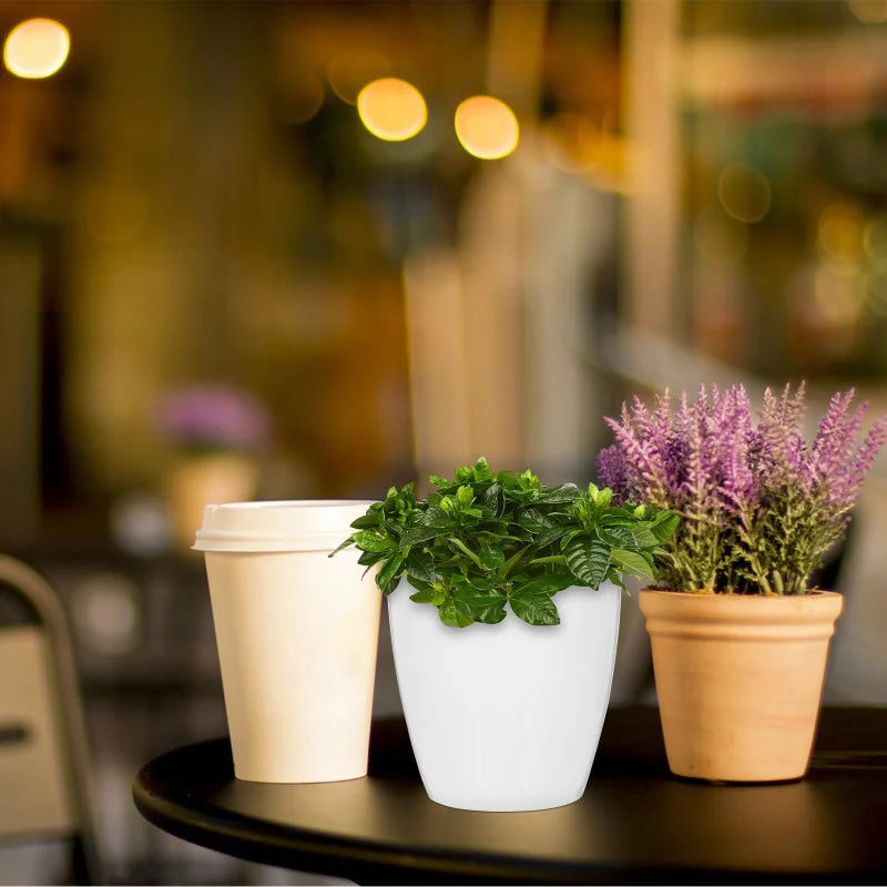 5-Pack Self-Watering Hanging Flower Pots with Rope