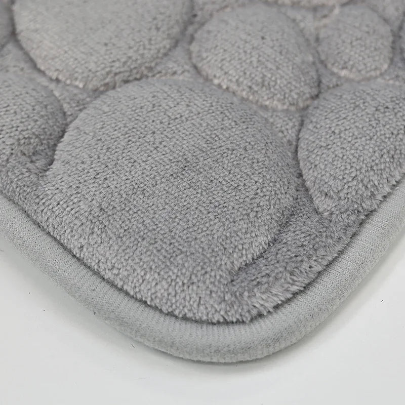 3-Piece Microfiber Bathroom Mat Set Non-Slip Absorbent Floor Rugs Soft and Comfortable