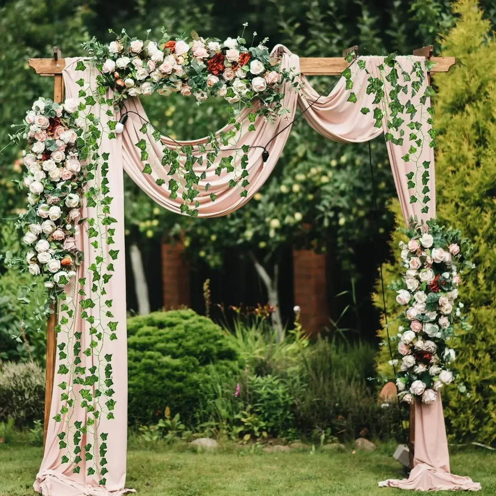 2/80M Artificial Green Leaves Ivy Vine Garland – 30pcs