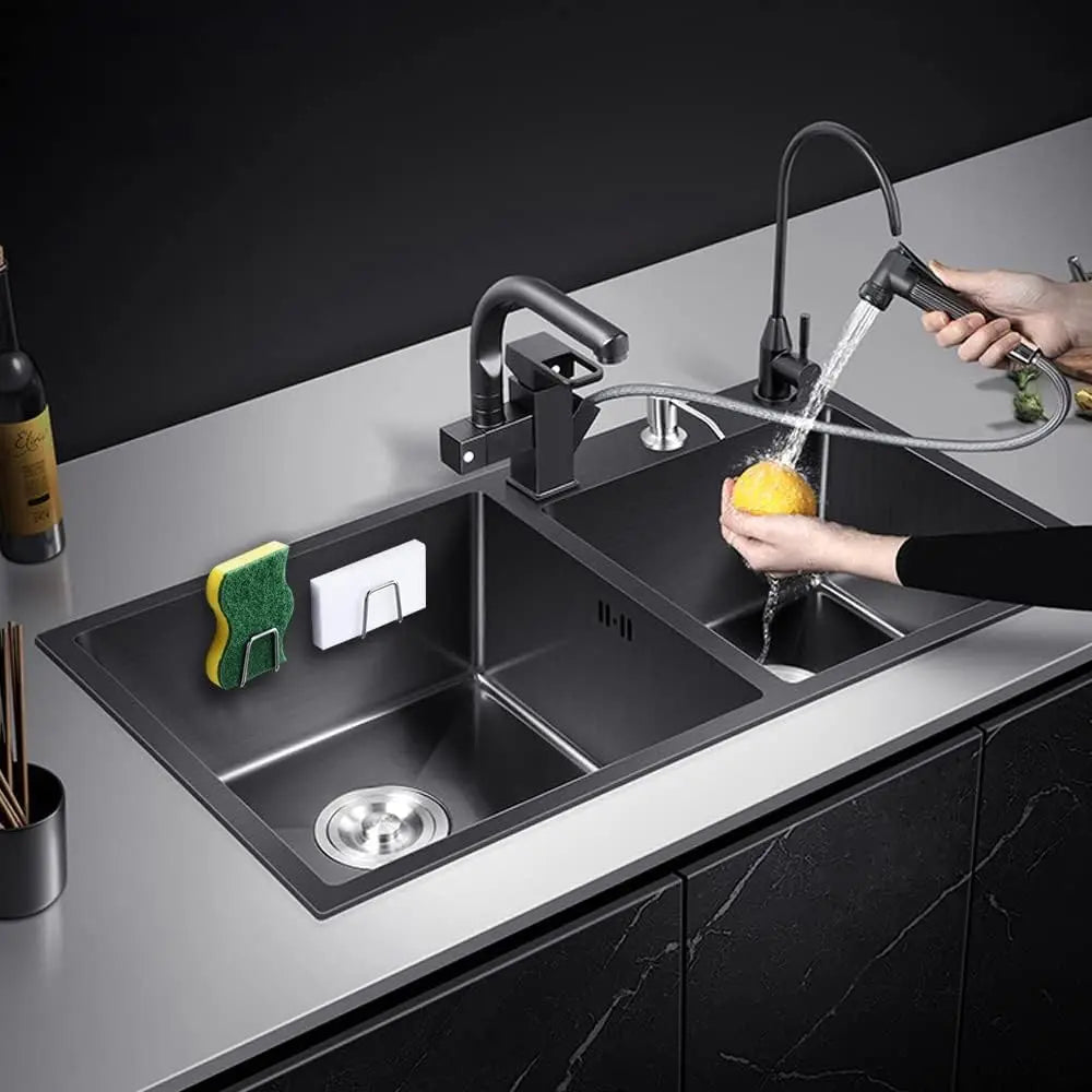 Stainless Steel Creative Sponge Holder – Self-Adhesive & Space-Saving