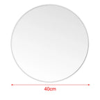 Sleek Round Wall Mirror in White Finish - 40cm Modern Design