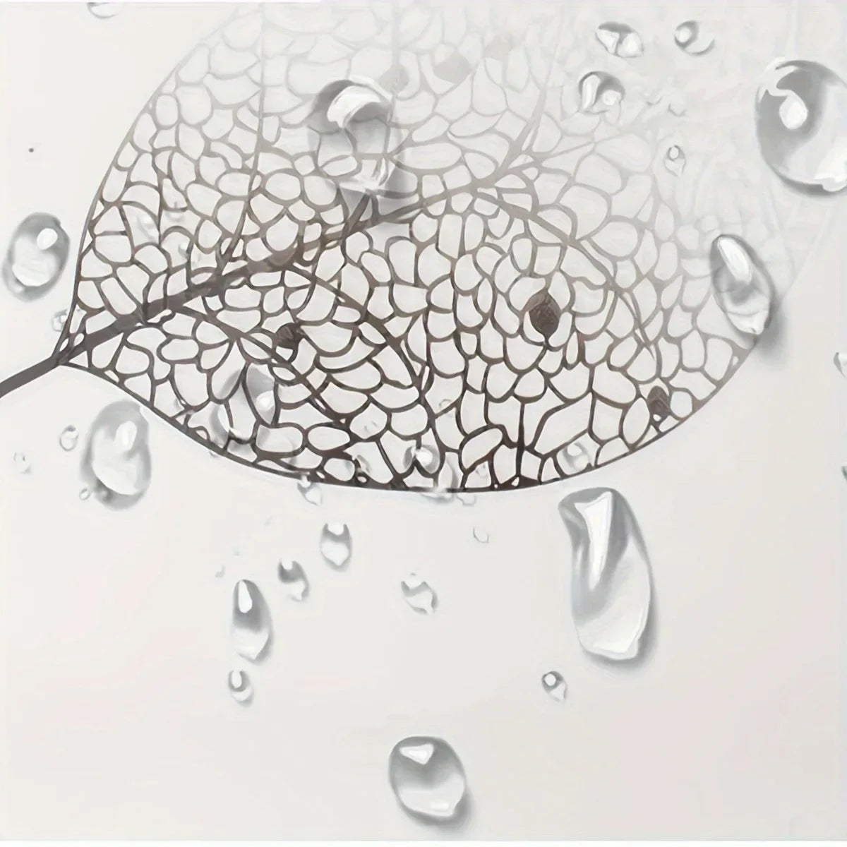 Modern PEVA Waterproof Shower Curtain 100x180cm – Leaf Print