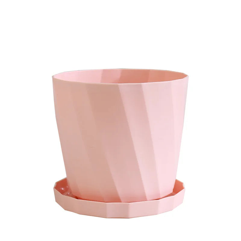 Round Thickened Plastic Flower Pot Set