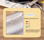 22cm Stainless Steel Stock Pot with Glass Cover – Soup & Kitchen Tool