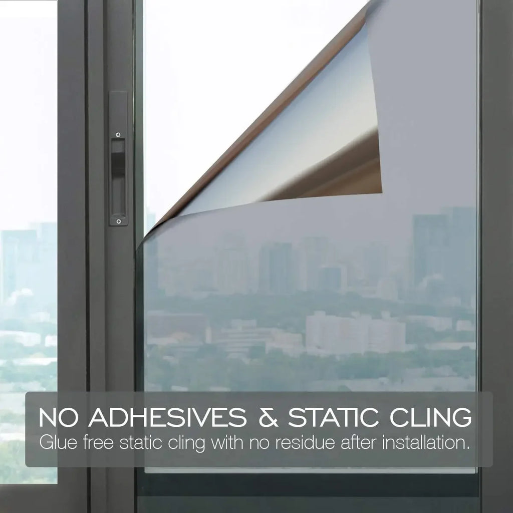 Silver One Way Mirror Window Film Heat Insulation Glass Tint