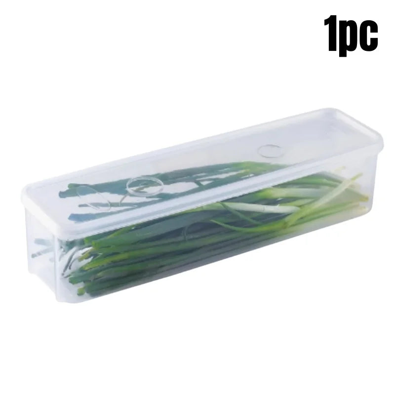 PP Plastic Refrigerator Storage Box – Stackable Fridge Organizer with Lid
