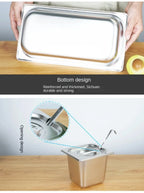 304 Stainless Steel Food Storage Pan – Durable Buffet & Kitchen Use