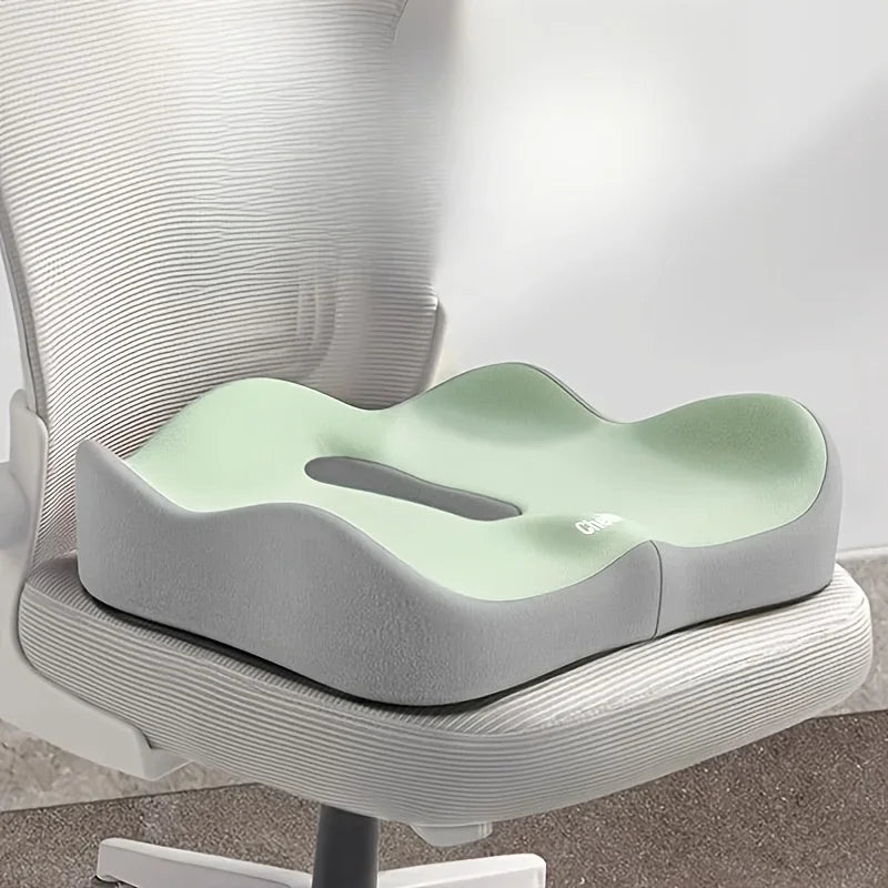 Memory Foam Seat Cushion with Massage & Removable Cover – Anti-Slip