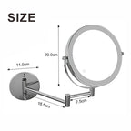 8 Inch Wall Mounted Makeup Mirror with USB Charging and 10X Magnification