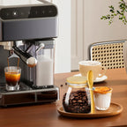 PDQ Glass Pantry Storage Container – Airtight Sugar & Spice Jar with Spoon