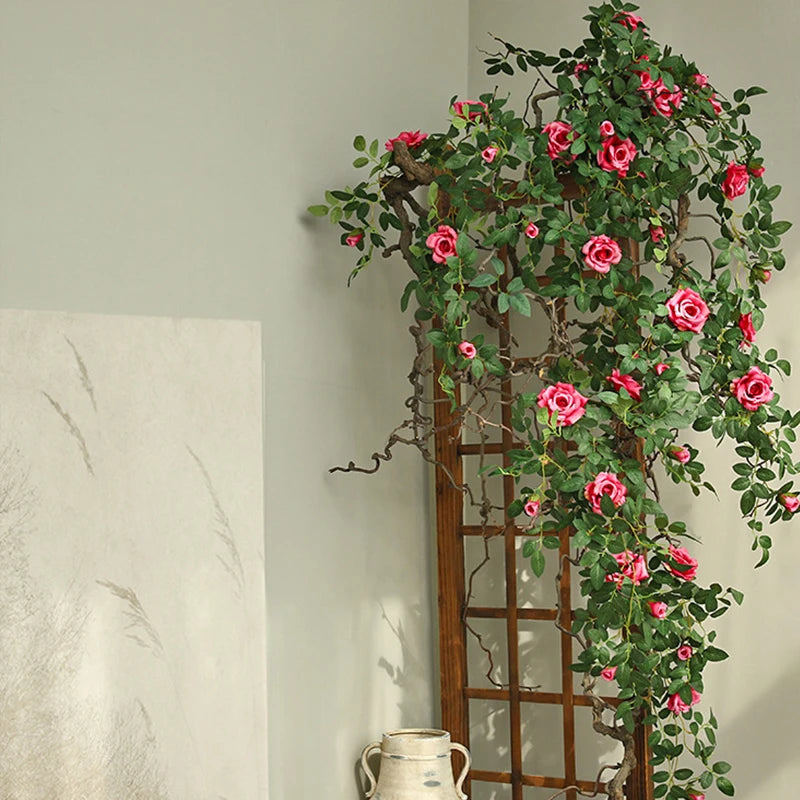 66cm Artificial Silk Rose Vine Indoor Wedding & Party Decor