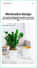 Self-Watering Nordic Style Square Flower Pot