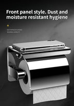 304 Stainless Steel Bathroom Toilet Paper Holder Waterproof Wall Mount Roll Paper Box
