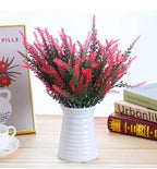 5-Branch Artificial Lavender – Plastic Faux Flowers for Home & Outdoor Decor