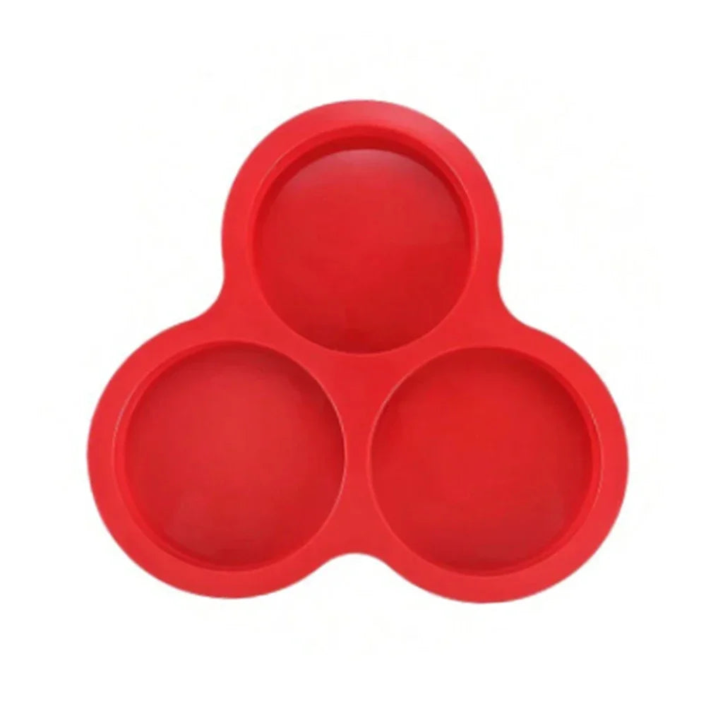 3-Hole Silicone Muffin & Egg Mold – Heat Resistant Bakeware