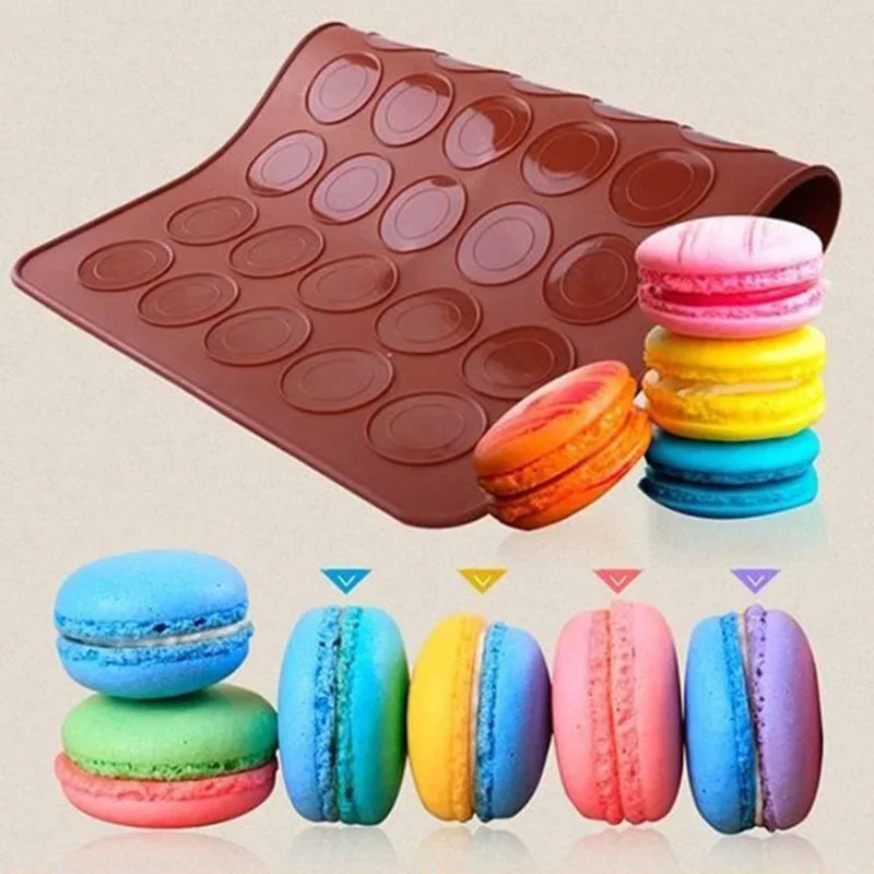 Fodeliake Silicone Macaron Mold – Non-Stick Baking Mat