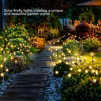 Solar Garden Stake Lights IP66 Waterproof RGB Warm