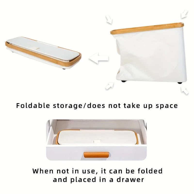 Foldable Toilet Paper Holder with Lid Large Capacity Bathroom