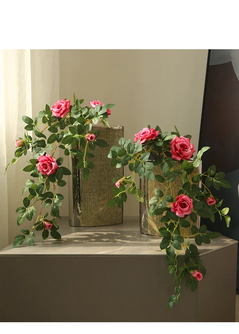 66cm Artificial Silk Rose Vine Indoor Wedding & Party Decor