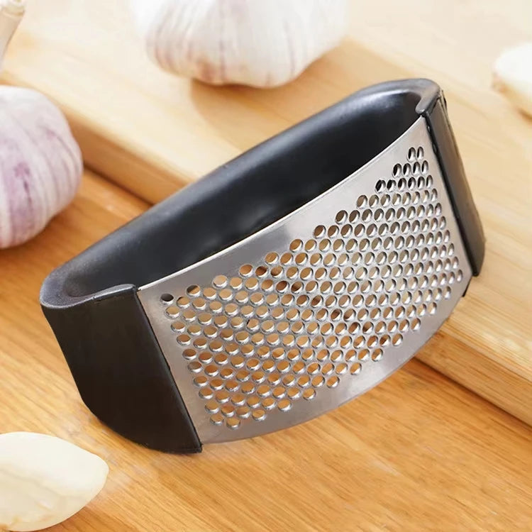 Stainless Steel Garlic Press – Handheld Garlic Crusher Tool