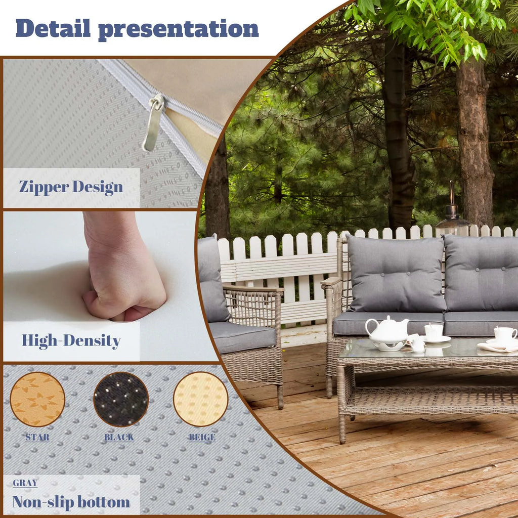Custom Size Bench Cushion – Removable, Washable Seat Pad for Home Furniture