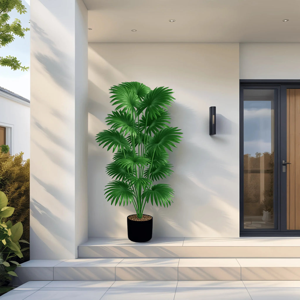 43.3" Artificial Palm Tree Large Tropical Plant Indoor Outdoor