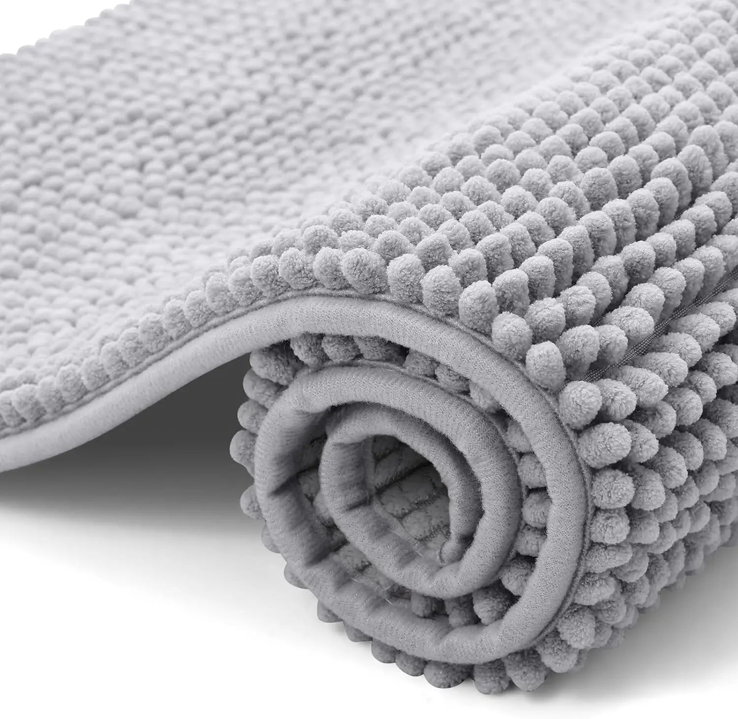 Homaxy Chenille Bathroom Mat – Non-Slip Dirt & Water Absorbent Microfiber Rug