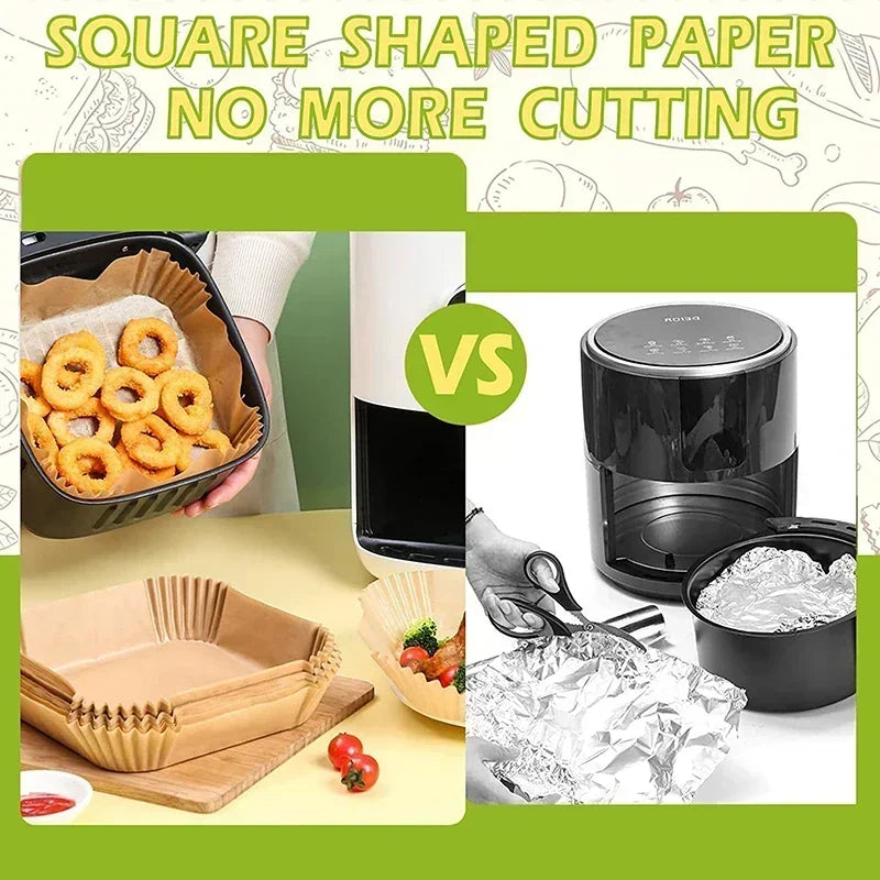 Air Fryer Disposable Parchment Paper – Non-Stick, Eco-Friendly Liners