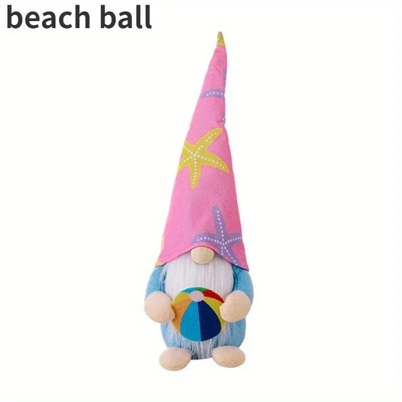 Summer Ocean Gnome Decorative Fabric Ornament for Home & Party Decor
