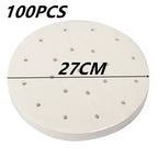 Eco-Friendly Silicone & Parchment Steamer Paper – Non-Stick Round