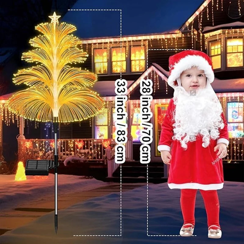 Solar Christmas Tree Lights 5M 7-Color RGB Outdoor IP65 Waterproof LED