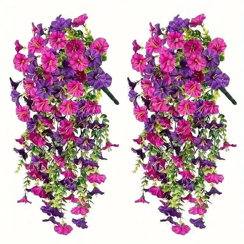 1pcs Artificial Morning Glory Wall Hanging – 75cm