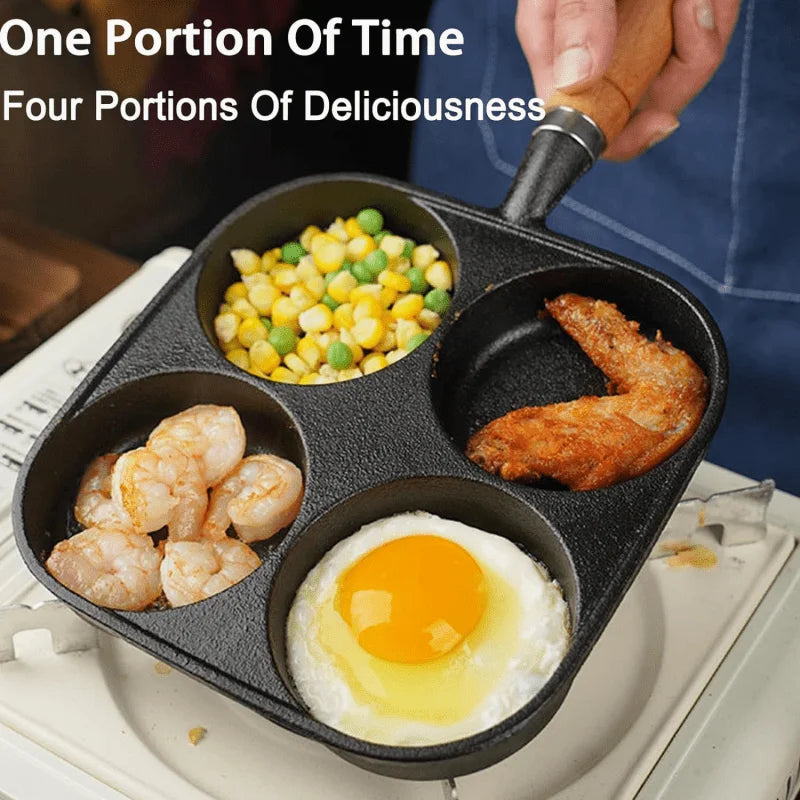 4-Hole Non-Stick Egg & Pancake Frying Pan