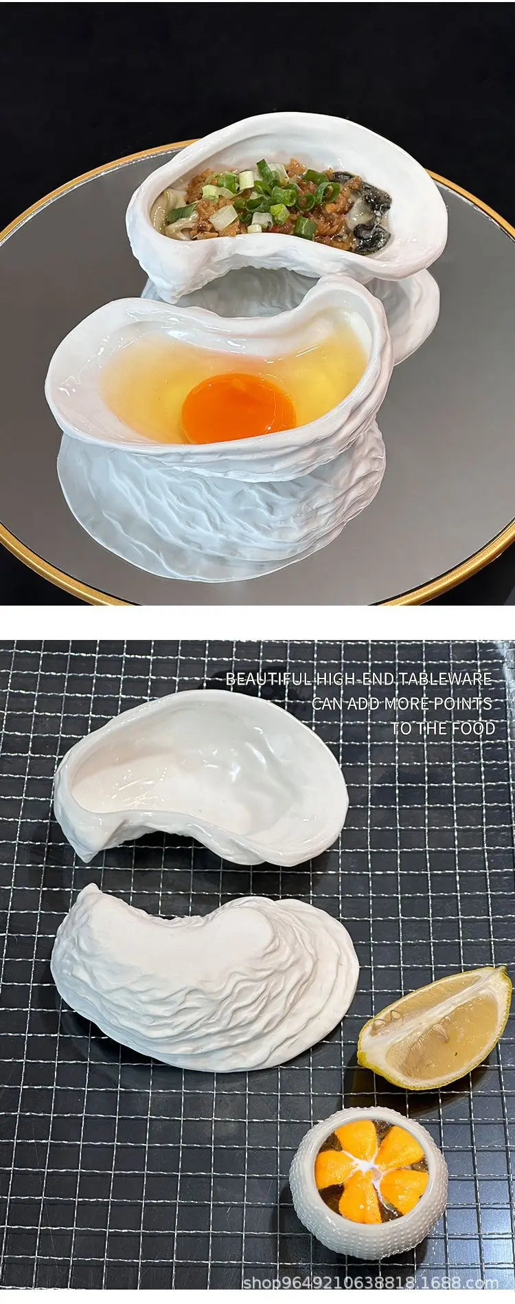 ZIZI FISH Round Ceramic Plate – Durable Solid Tableware for Home & Kitchen