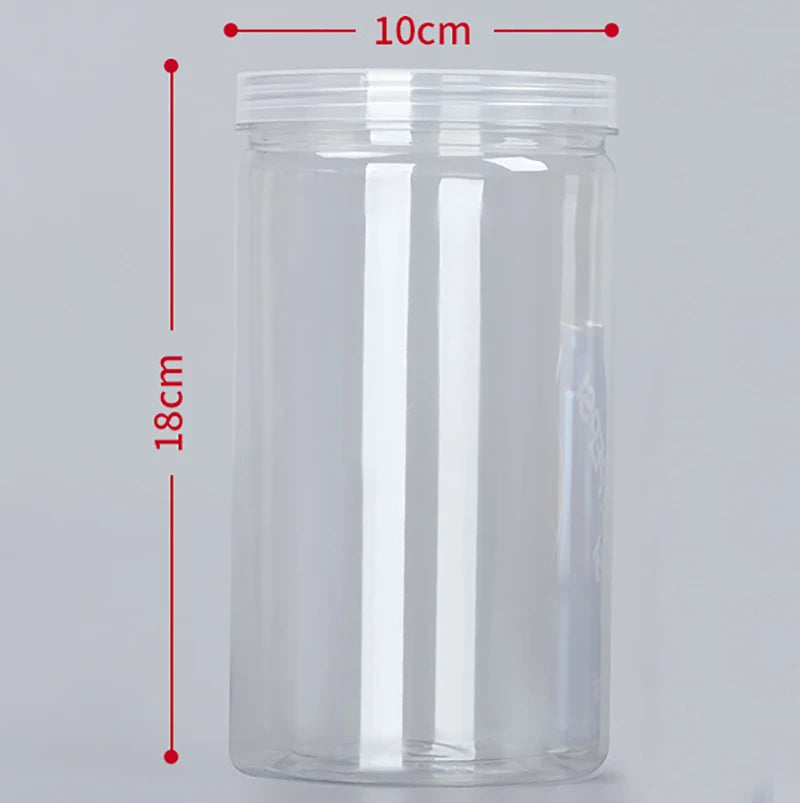 Modern Transparent Food Storage Bottle – Airtight PET/PE Kitchen Storage Jar