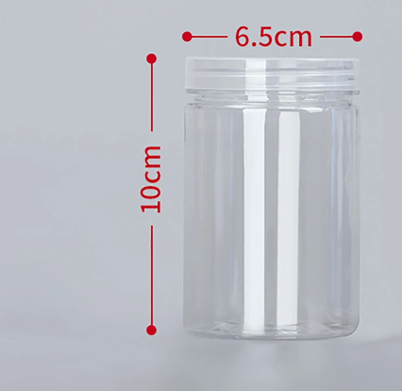 Modern Transparent Food Storage Bottle – Airtight PET/PE Kitchen Storage Jar