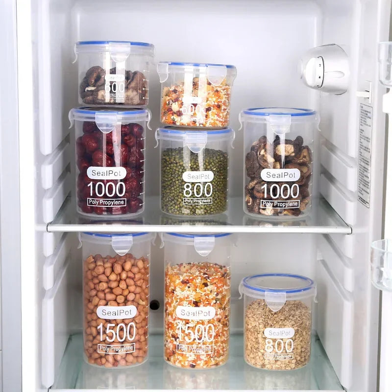Airtight Grain Storage Container – Durable Plastic Food Organizer