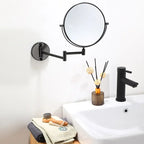 Wall-Mounted Dual-Sided 8-Inch Magnifying Mirror for Makeup and Grooming
