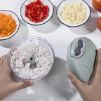 Manual Garlic Press & Vegetable Chopper – Stainless Steel & Plastic