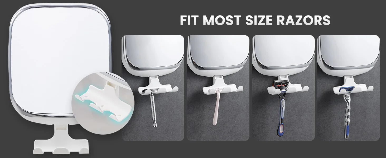 Fogless Shower Makeup Mirror with Suction Cup for Effortless Grooming