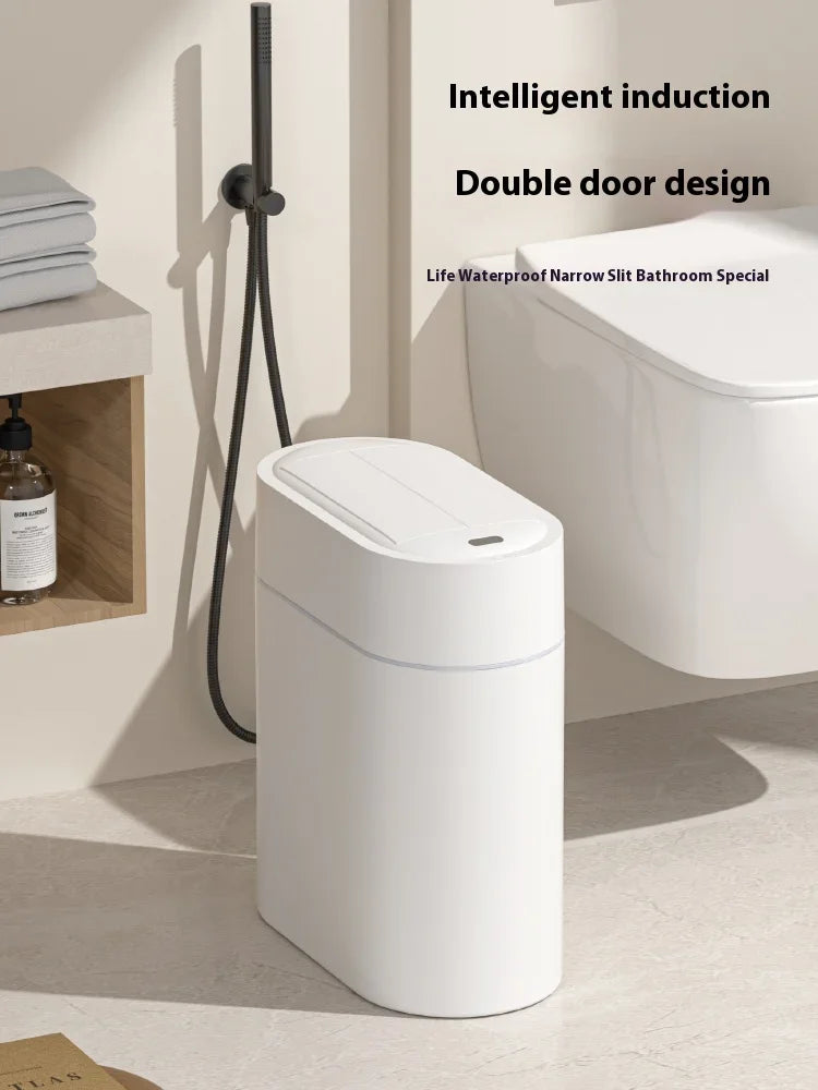 7L Smart Touchless Sensor Trash Can – Compact Waterproof Auto Bin for Bathroom & Kitchen
