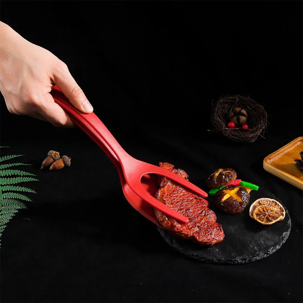 2-in-1 Steak Shovel & Pancake Spatula – Food Clip Kitchen Tool