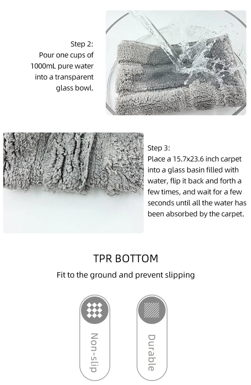 Plush Back-Shaped Bathroom Floor Mat – Anti-Slip Absorbent Foot & Entrance Mat