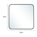 Modern Square Wall Mirror with Aluminum Alloy Frame Bathroom Decoration
