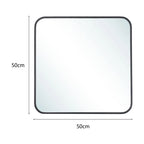 Modern Square Wall Mirror with Aluminum Alloy Frame Bathroom Decoration