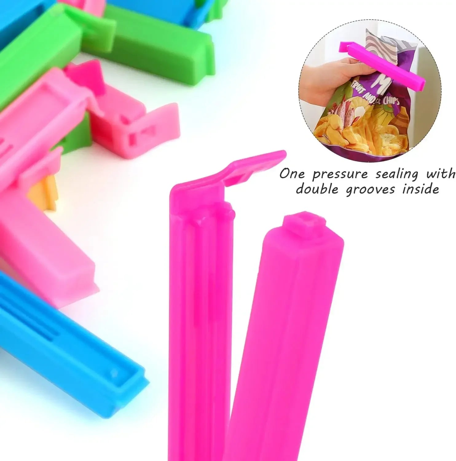 Plastic Bag Clips – Eco-Friendly & Folding Kitchen Clips (10pcs)
