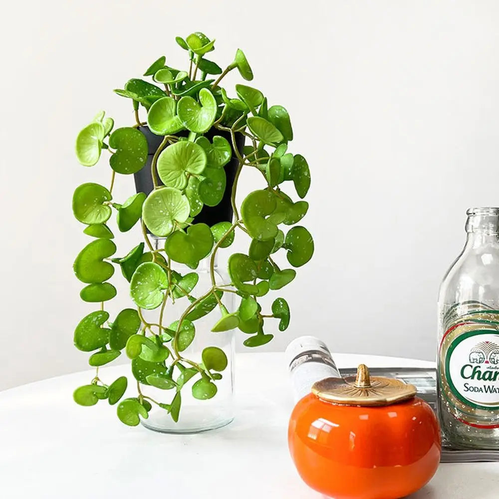 Artificial Mini Copper Coin Grass Plant for Decor