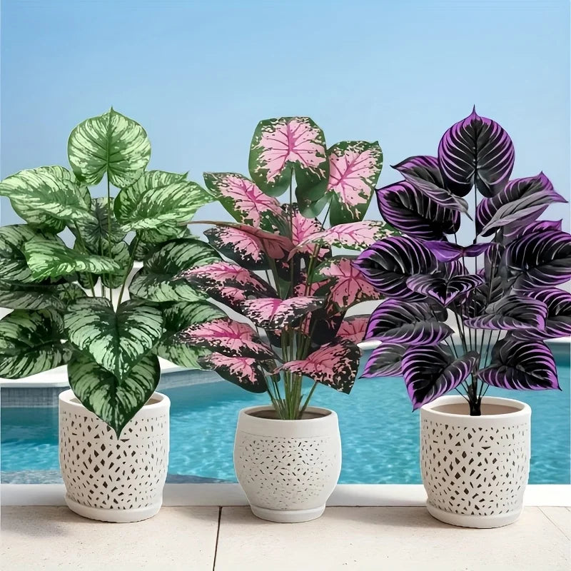 3pcs Large Artificial Green Plant Set – 60cm Bonsai