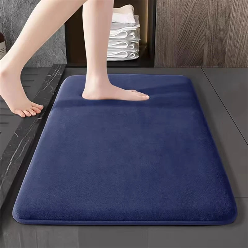 Super Absorbent Coral Fleece Bathroom Mat – Non-Slip, Quick-Dry, Soft and Comfortable Floor Mat for Bathroom and Door